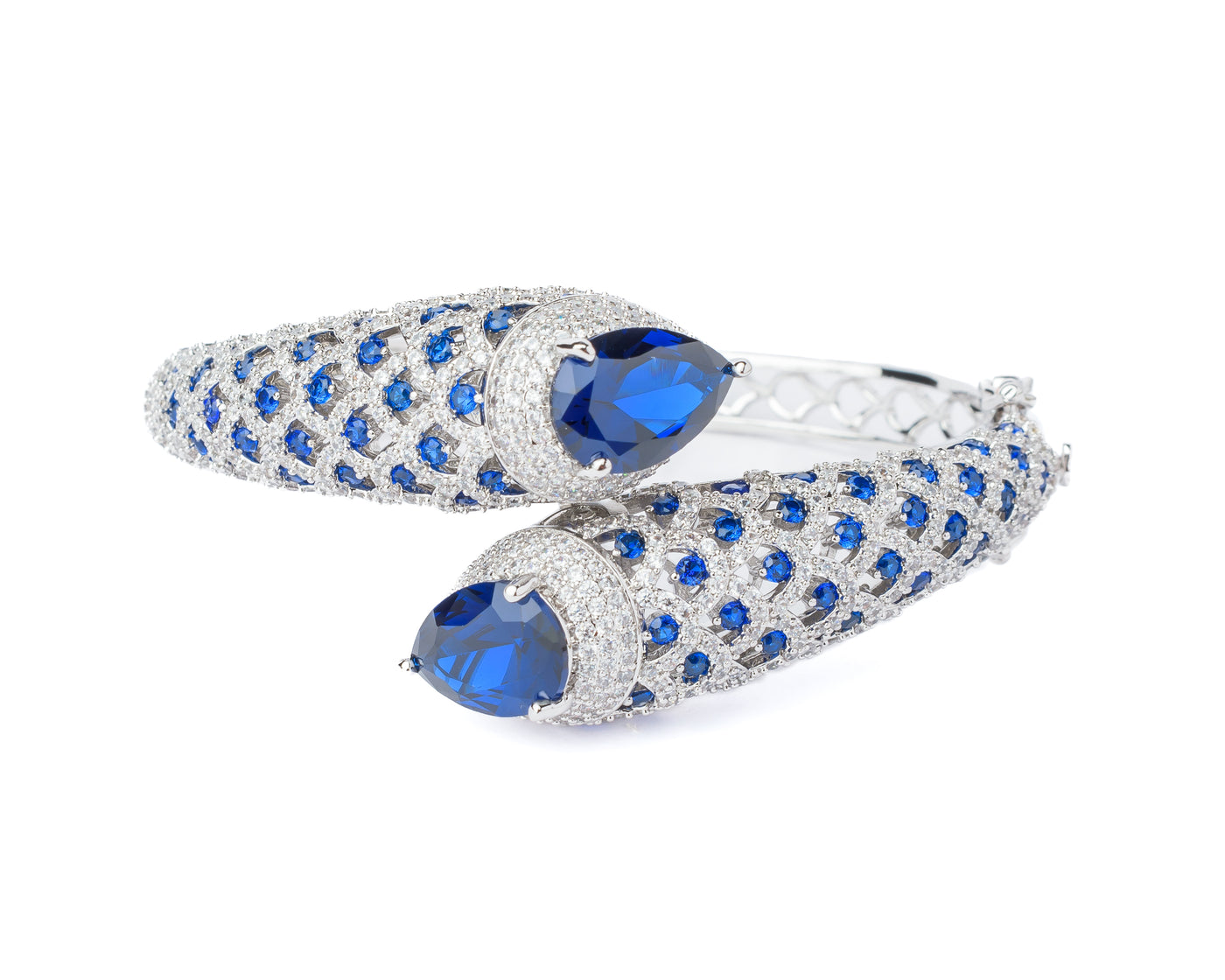 Vivinia By Vidhi Mehra Florence Silver Plated Blue Womens Kada - VB796