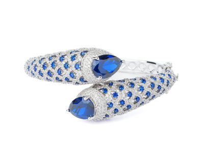 Vivinia By Vidhi Mehra Florence Silver Plated Blue Womens Kada - VB796