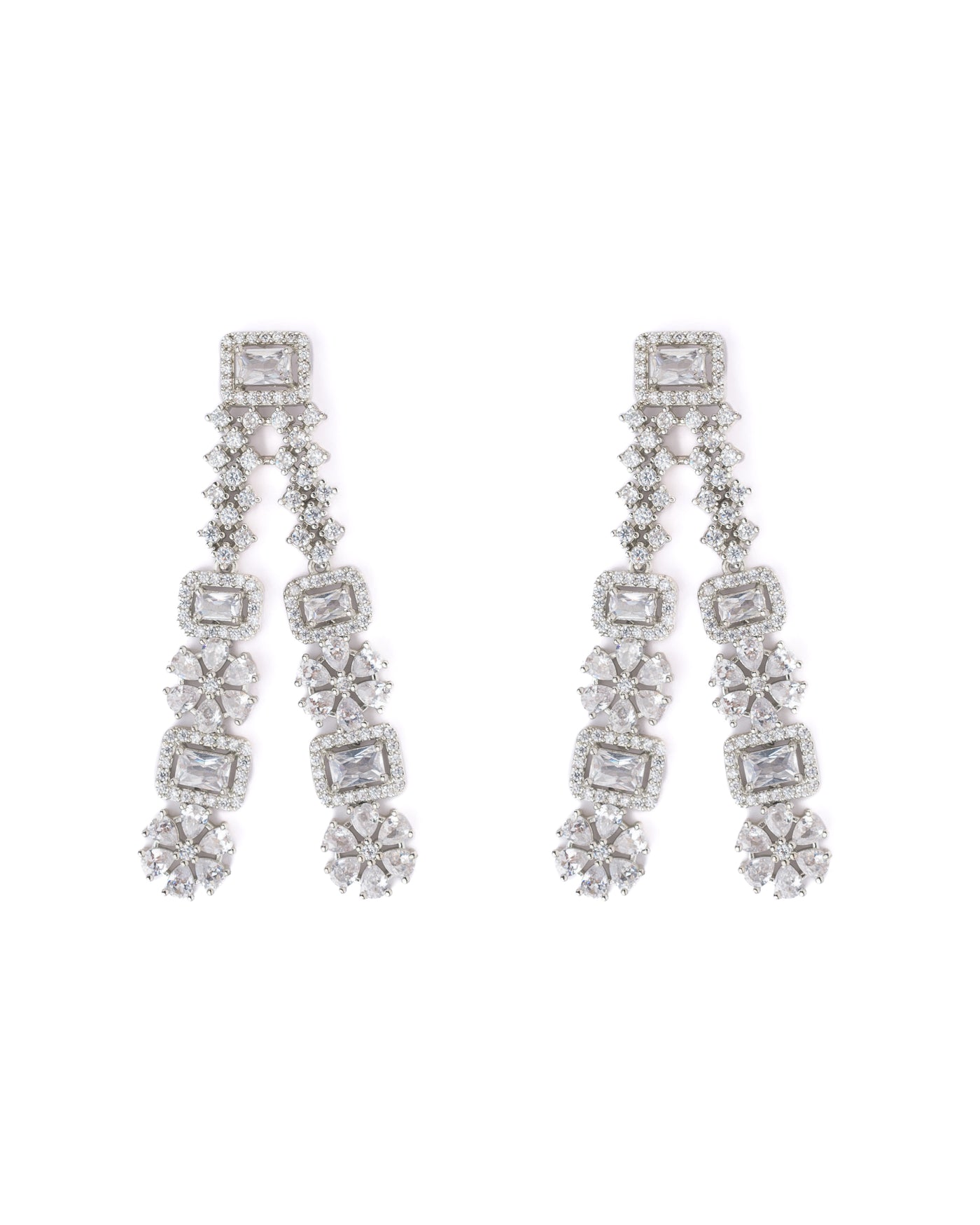 Vivinia By Vidhi Mehra Silver Plated Womens Pair of Chandbali Earrings - VE041
