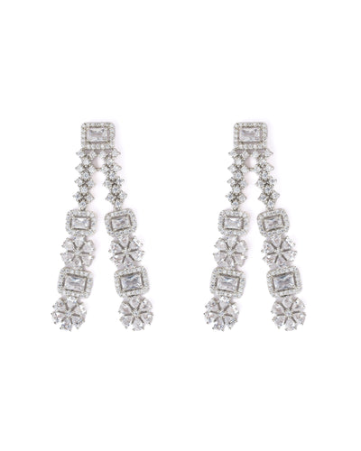 Vivinia By Vidhi Mehra Silver Plated Womens Pair of Chandbali Earrings - VE041