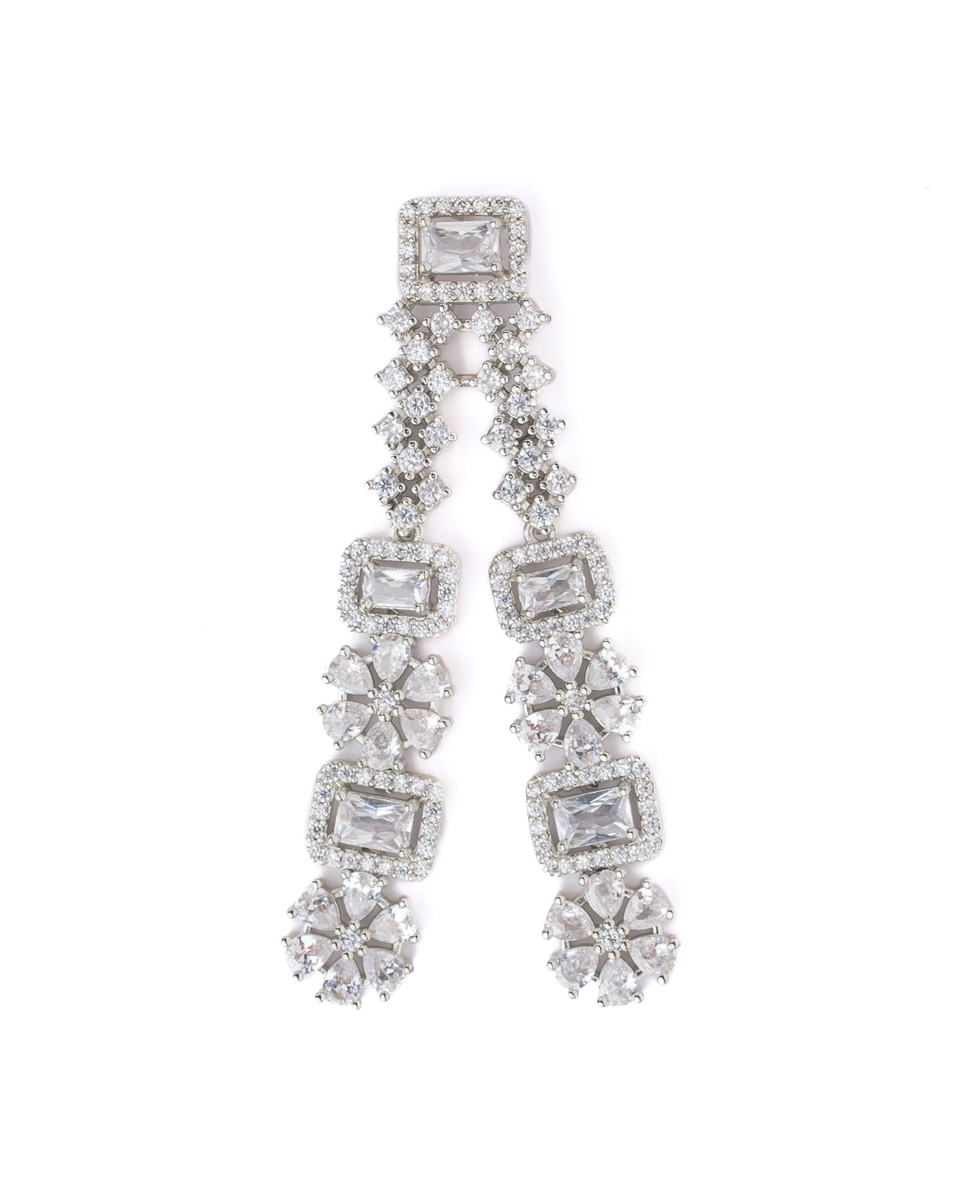 Vivinia By Vidhi Mehra Silver Plated Womens Pair of Chandbali Earrings - VE041