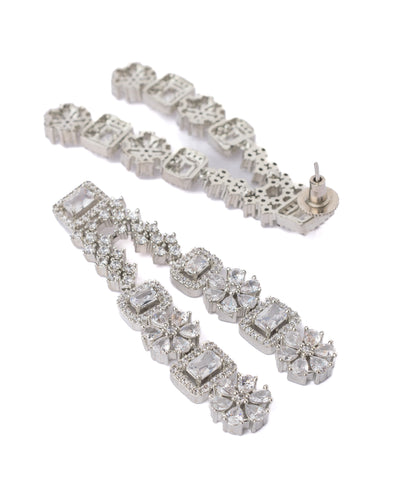 Vivinia By Vidhi Mehra Silver Plated Womens Pair of Chandbali Earrings - VE041