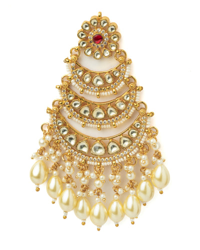 Vivinia By Vidhi Mehra Gold Plated Womens Kundan, Polki Pair of Earrings - VE1060