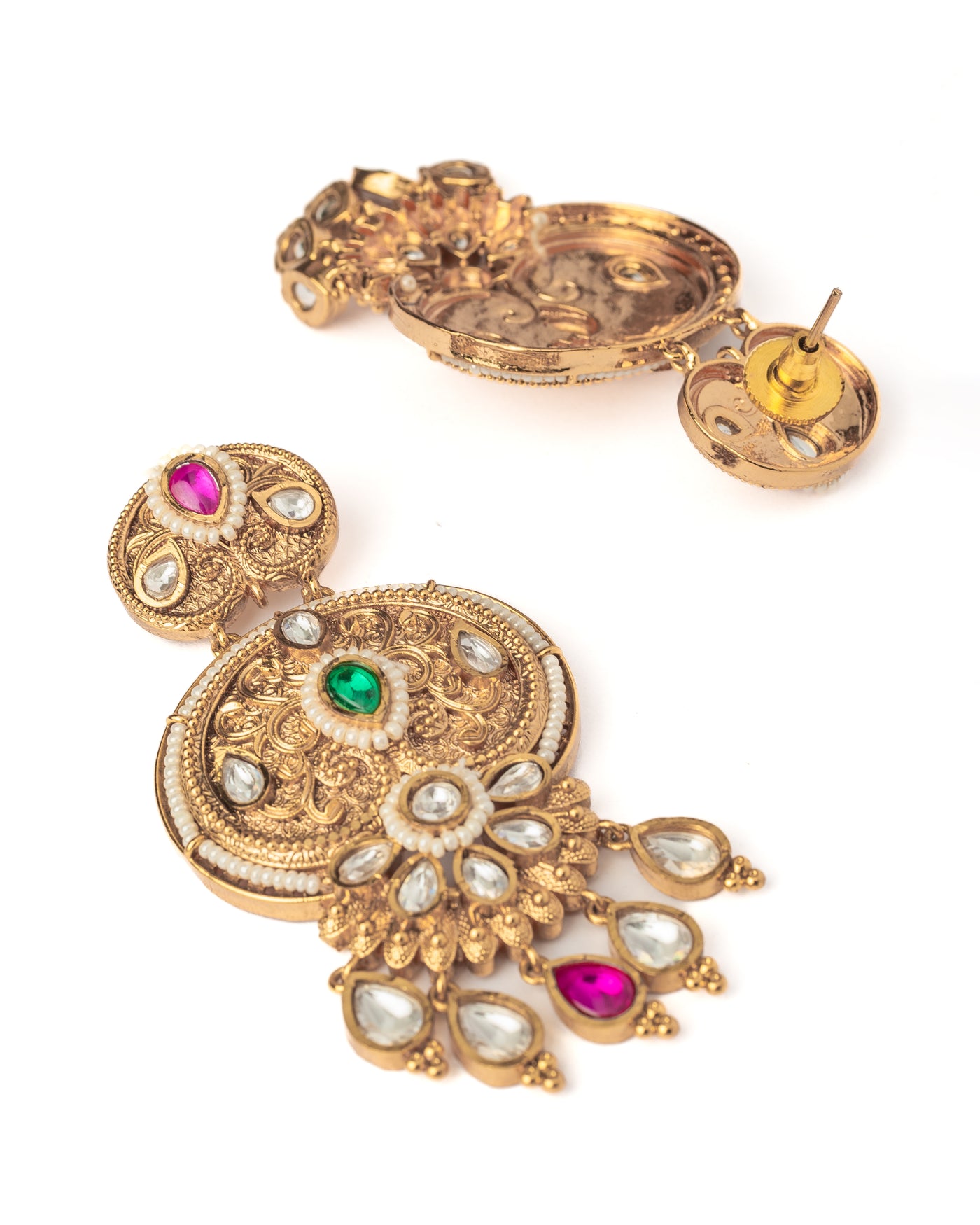 vivinia BY VIDHI MEHRA ISMAARH 2.0 Gold/Multi Womens Pair of Chandbali Earrings - VE989