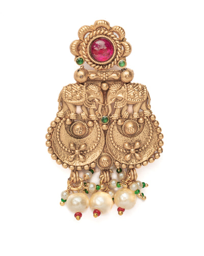 vivinia BY VIDHI MEHRA ISMAARH 2.0 Gold/Pink Womens Pair of Chandbali Earrings - VE992