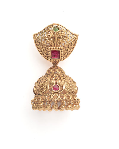 vivinia BY VIDHI MEHRA ISMAARH 2.0 Gold/Pink Womens Pair of Jhumka Earrings - VE994