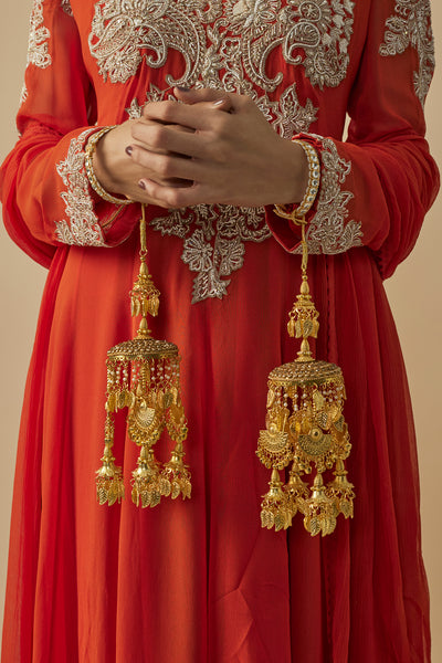 vivinia BY VIDHI MEHRA Gold Plated Womens Pair of Kaleeras (Freesize) - VKL035