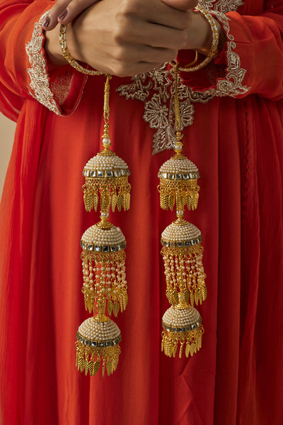 vivinia BY VIDHI MEHRA Gold Plated Womens Pair of Kaleeras (Freesize) - VKL036