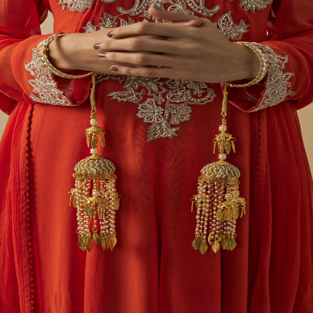 vivinia BY VIDHI MEHRA Gold Plated Womens Pair of Kaleeras (Freesize) - VKL043