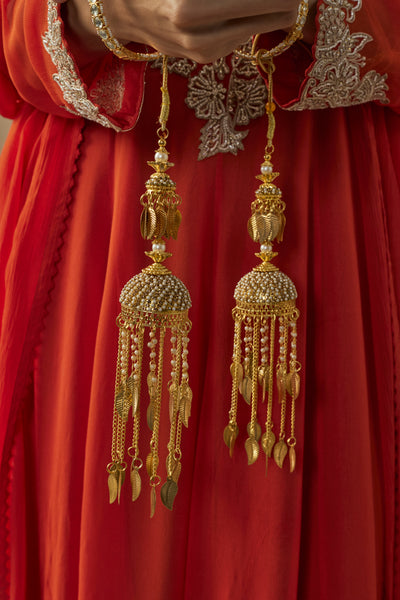 vivinia BY VIDHI MEHRA Gold Plated Womens Pair of Kaleeras (Freesize) - VKL044