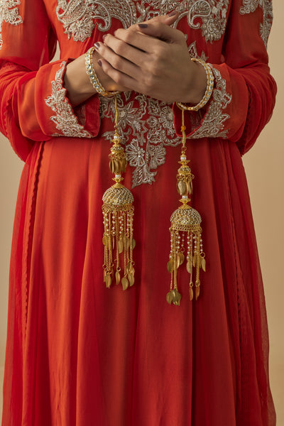 vivinia BY VIDHI MEHRA Gold Plated Womens Pair of Kaleeras (Freesize) - VKL044