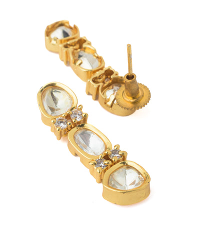 Vivinia By Vidhi Mehra Gold Plated Womens Short Necklace Set with Pair of Earrings - VN037