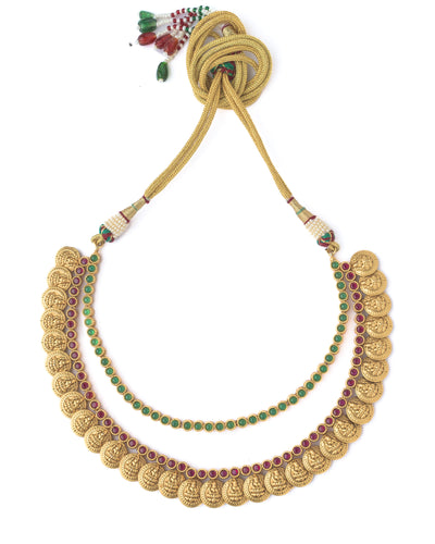 Vivinia By Vidhi Mehra Gold Plated Multicolored Womens Short Necklace set - VN070
