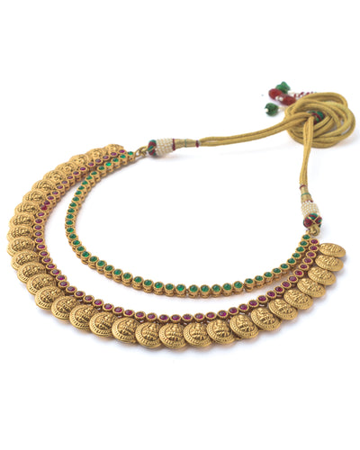 Vivinia By Vidhi Mehra Gold Plated Multicolored Womens Short Necklace set - VN070