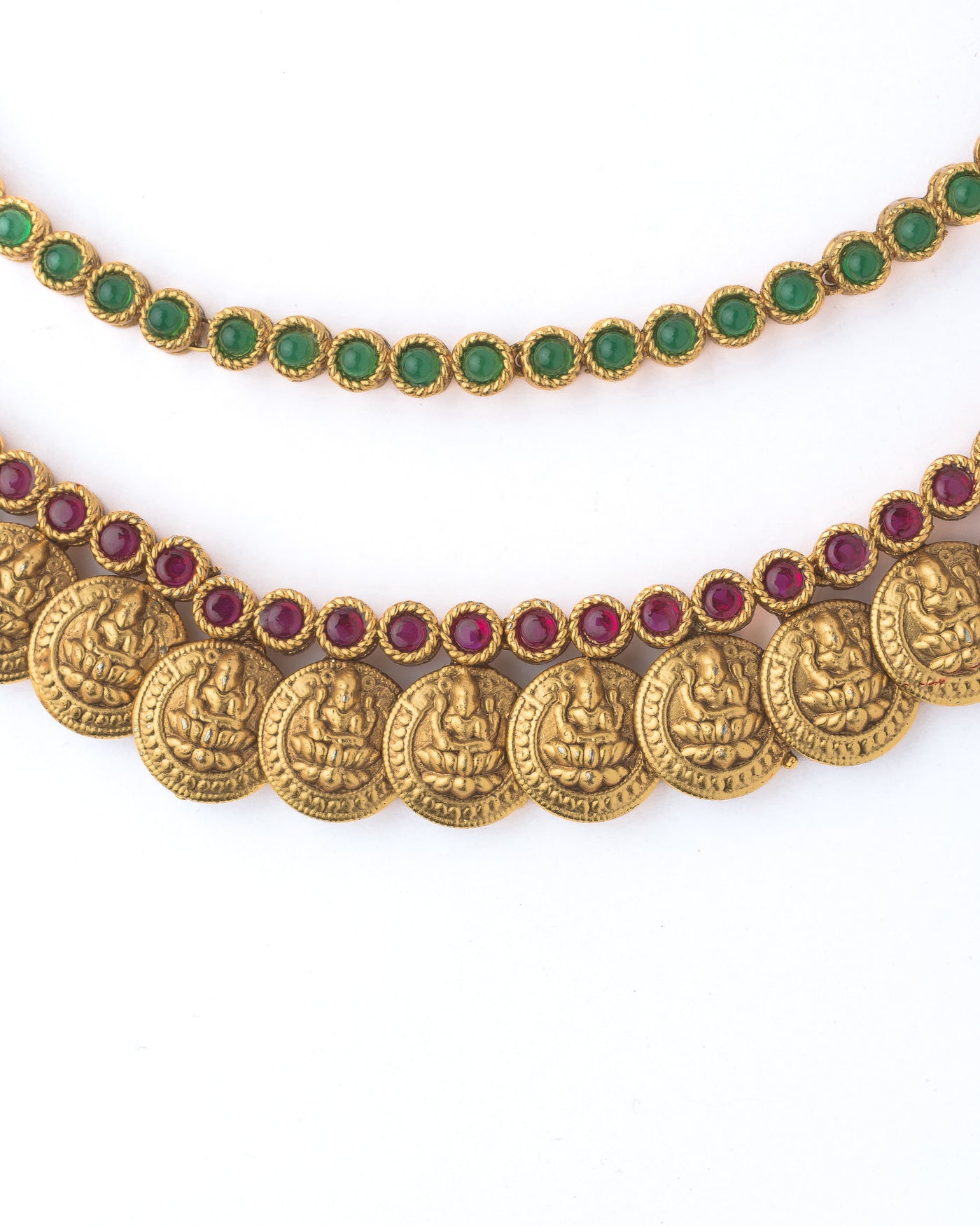 Vivinia By Vidhi Mehra Gold Plated Multicolored Womens Short Necklace set - VN070