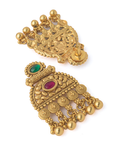 Vivinia By Vidhi Mehra Gold Plated Multicolored Womens Long Necklace Set with Pair of Earrings - VN081