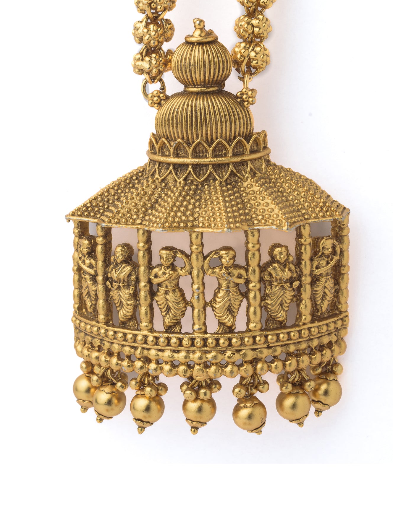 Vivinia By Vidhi Mehra Gold Plated Womens Long Necklace Set with Pair of Earrings - VN113