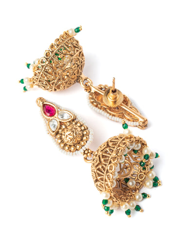 vivinia BY VIDHI MEHRA ISMAARH 2.0 Gold/Pink Choker Necklace Set with Pair of Earrings-VN946VN946