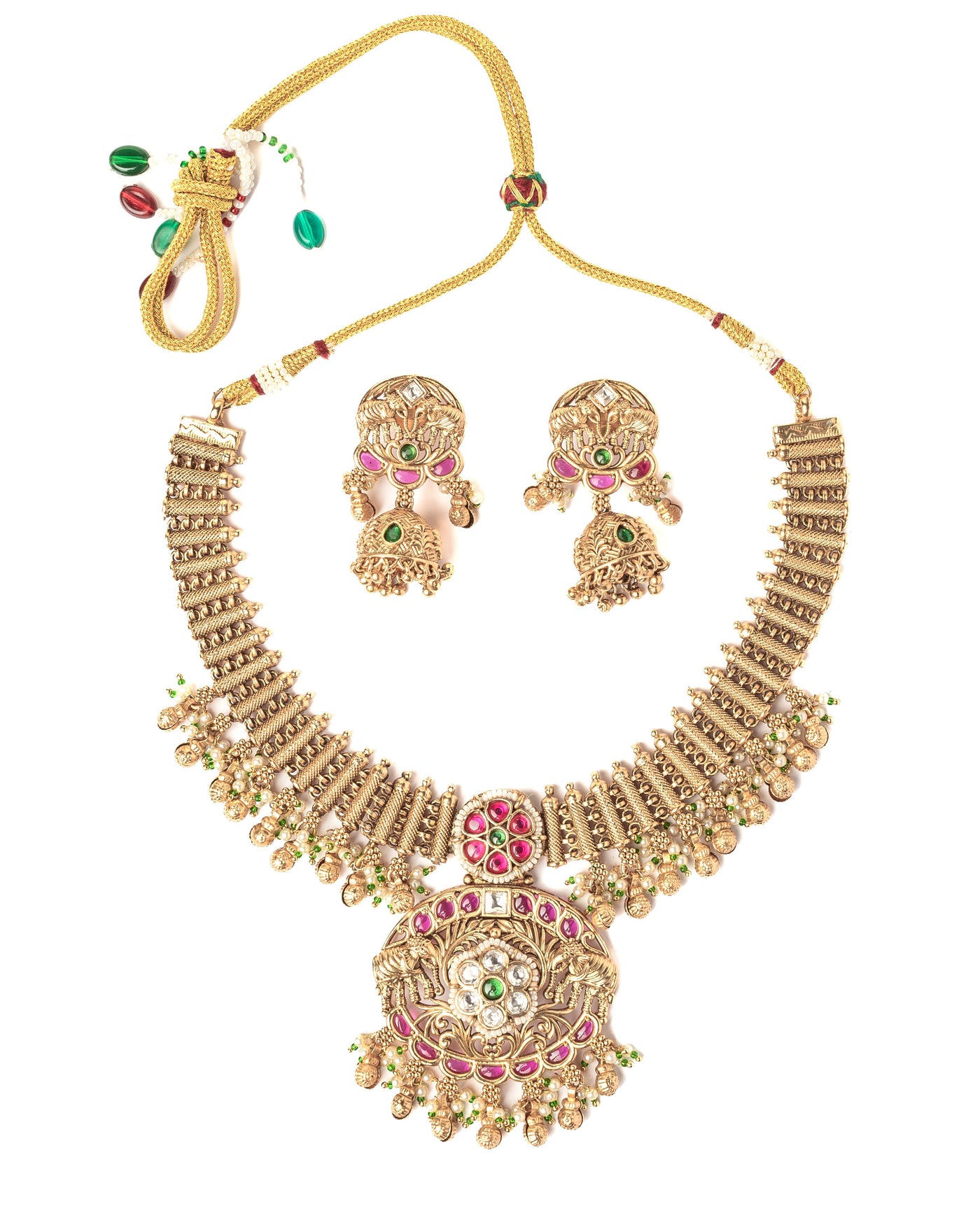 vivinia BY VIDHI MEHRA ISMAARH 2.0 Gold Plated Short Necklace Set with Pair of Earrings-VN947VN947