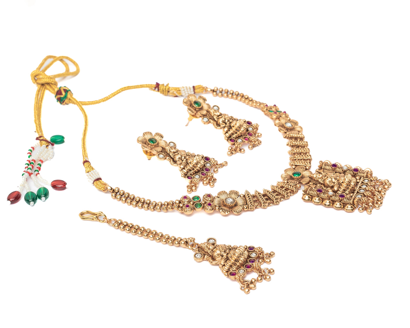 vivinia BY VIDHI MEHRA ISMAARH 2.0 Gold Plated Short Necklace Set with Maangtikka & Pair of Earrings