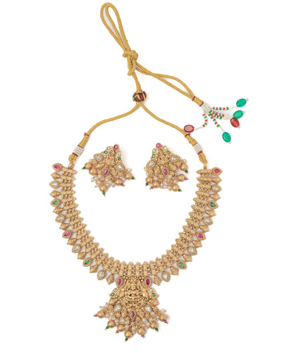 vivinia BY VIDHI MEHRA ISMAARH 2.0 Gold Plated Short Necklace Set with Pair of Earrings