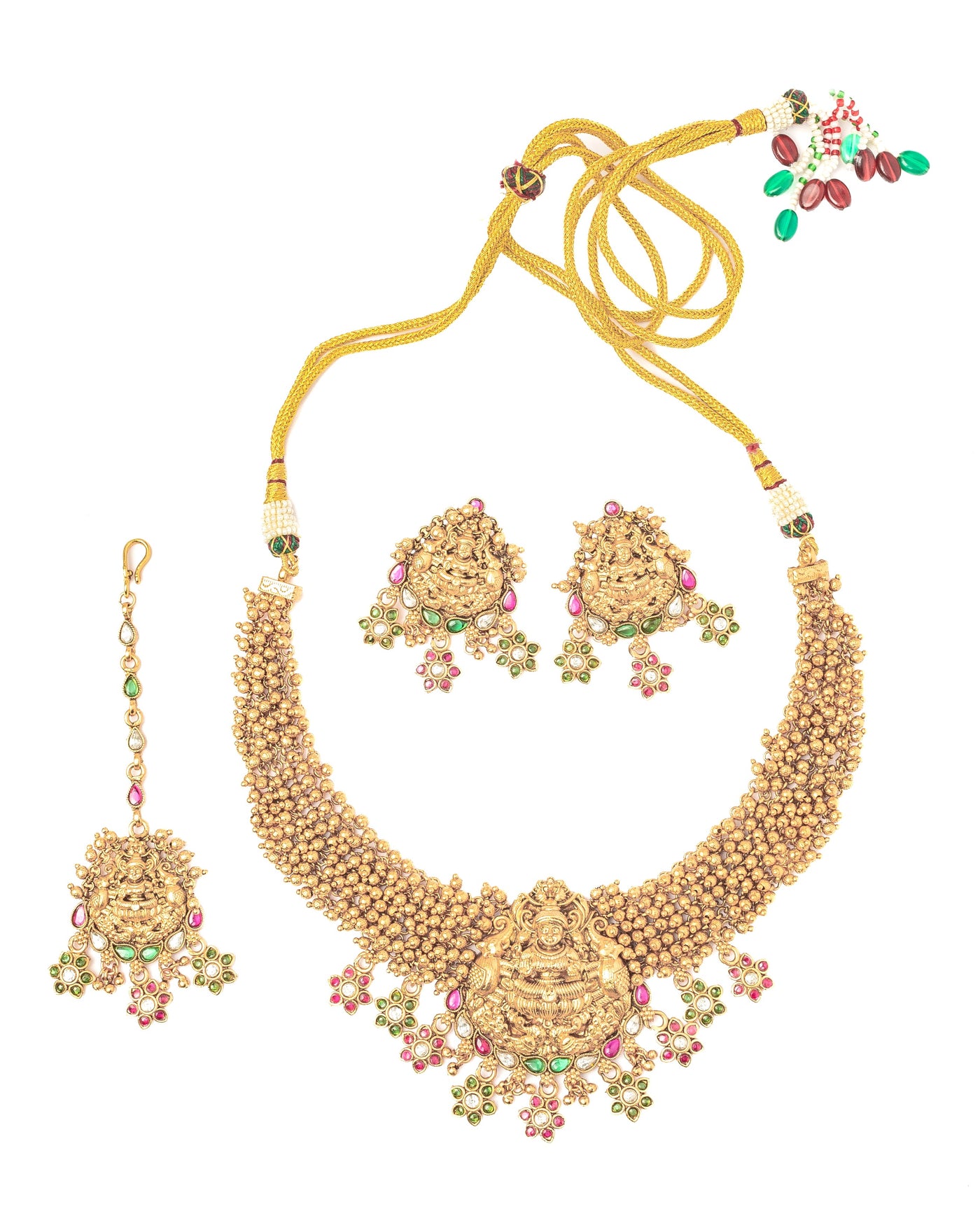 vivinia BY VIDHI MEHRA ISMAARH 2.0 Gold Plated Choker Necklace Set with Maangtikka & Pair of Earrings