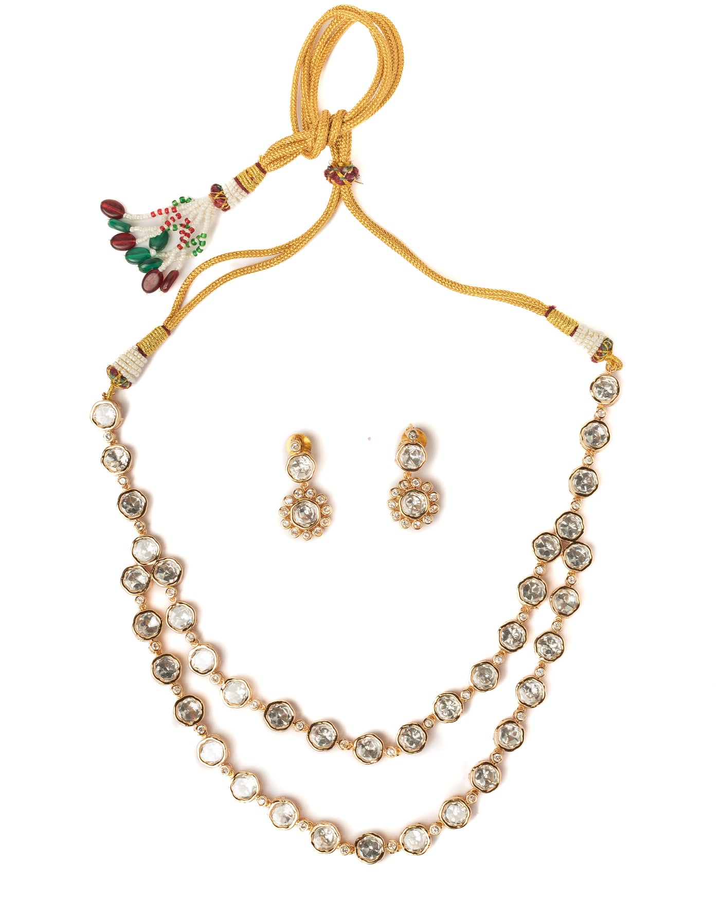 vivinia BY VIDHI MEHRA ISMAARH 2.0 Gold Plated Diamond Short Necklace Set with Pair of Earrings