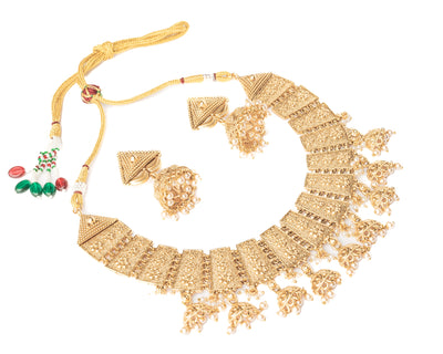 vivinia BY VIDHI MEHRA ISMAARH 2.0 Gold Plated Short Necklace Set with Pair of Earrings