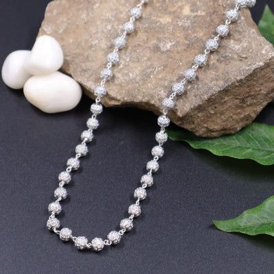 Luxury Silver-Plated Ball Necklace -SIA451912