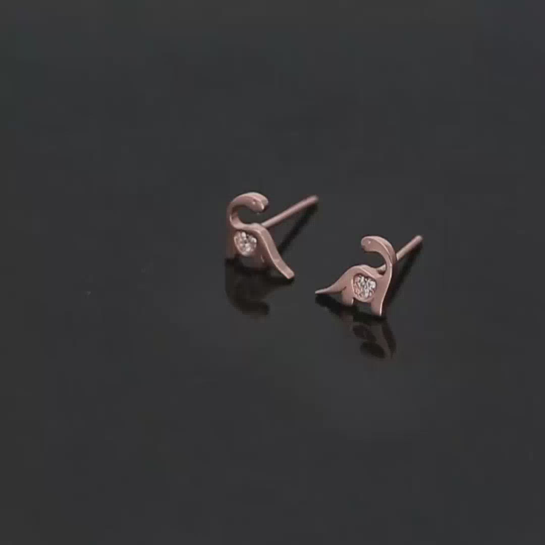 92.5 Silver Dinosaur Earrings for the Bold and Adventurous - SIA412666