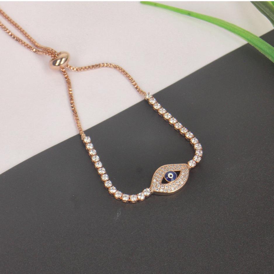 Evil Eye Rose Gold Bracelet-SIA424529