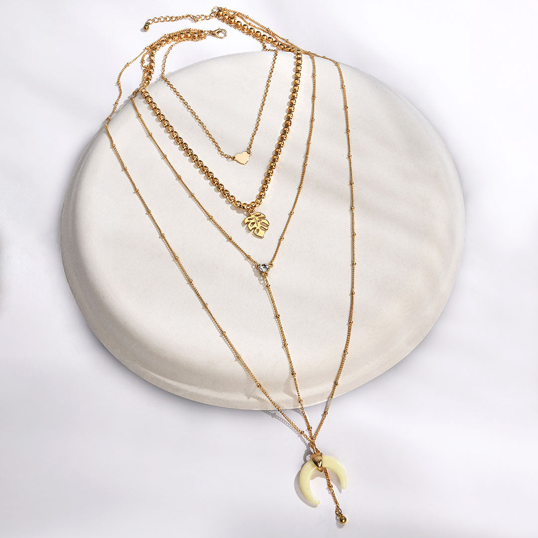 Multi Layered Long Necklace - AHACN-1133