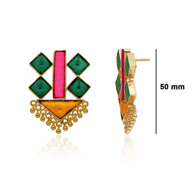Aztec Phulkari Earrings - BBZ7