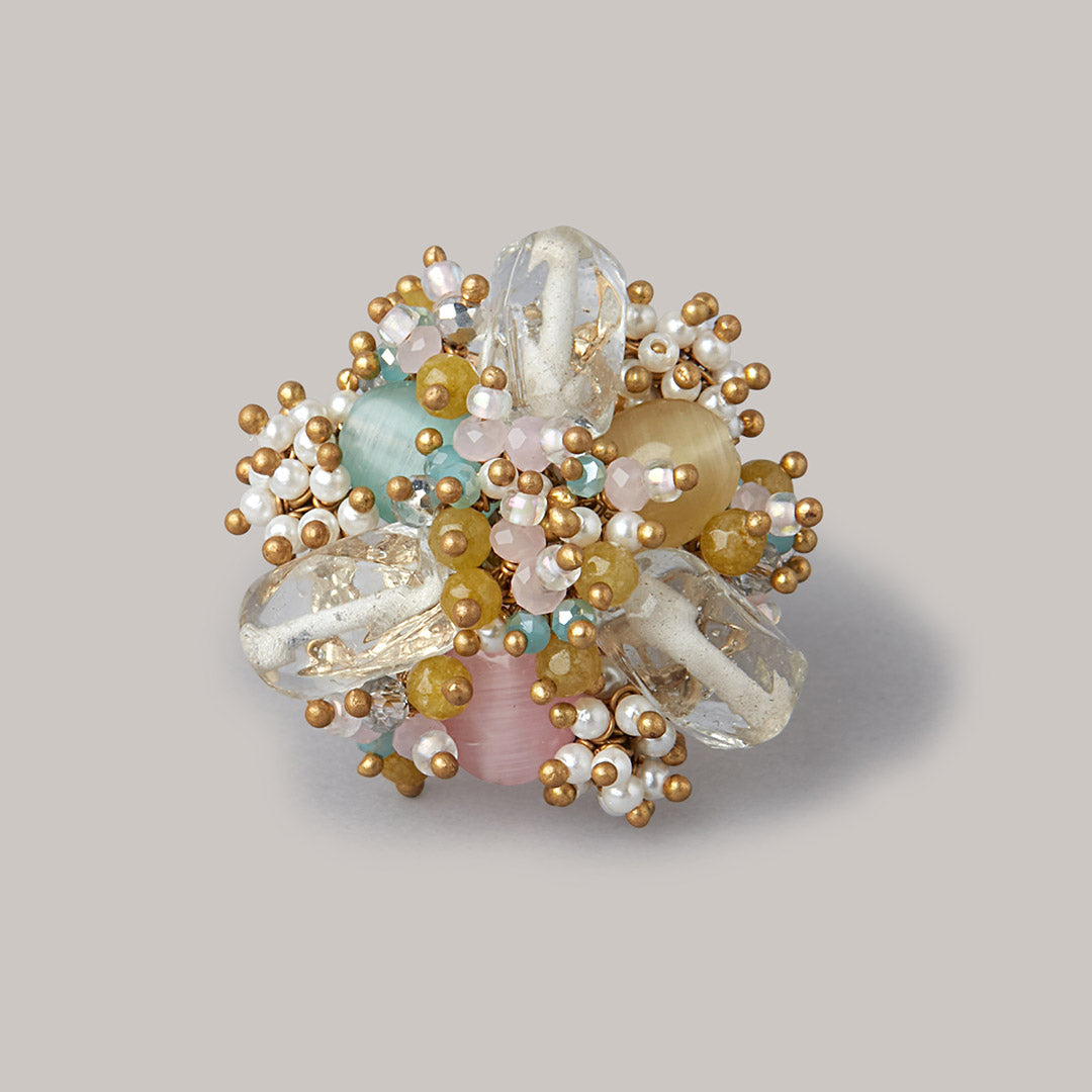 Multicolour Stone Finger Ring For Contemporary Wear - FR-244-01 MULTI