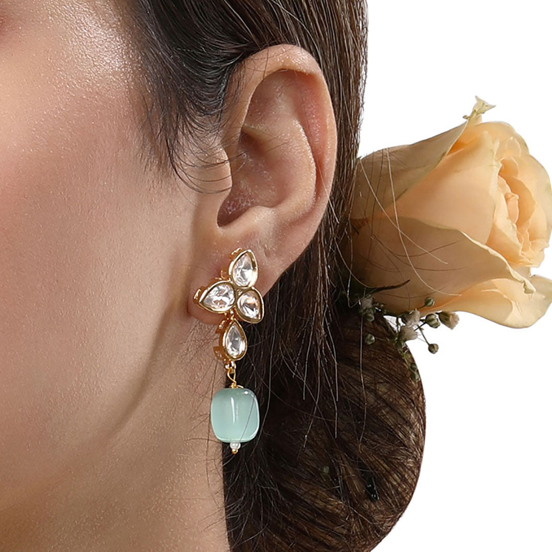 Kundan Polki Dangler Earrings - HRER133