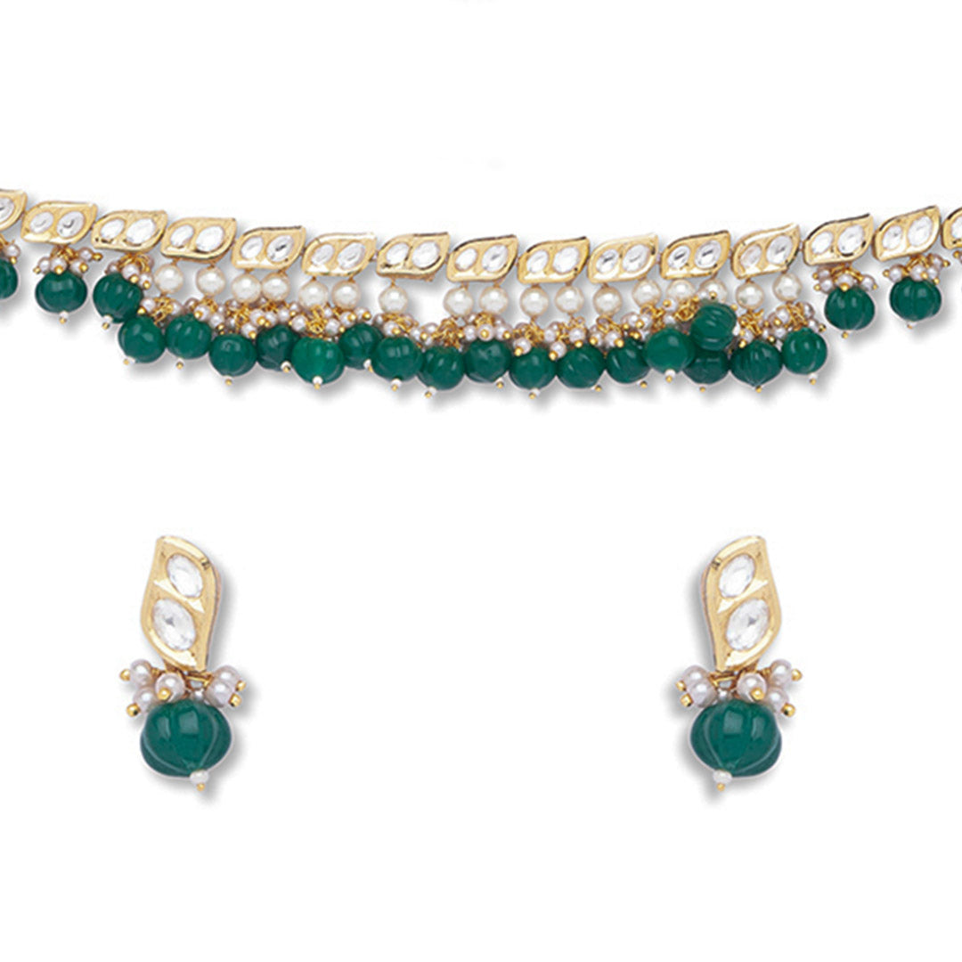 Simply Emerald Necklace Set - HRNS122
