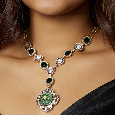 Royal Green Polki Necklace - JAJBR23N 99