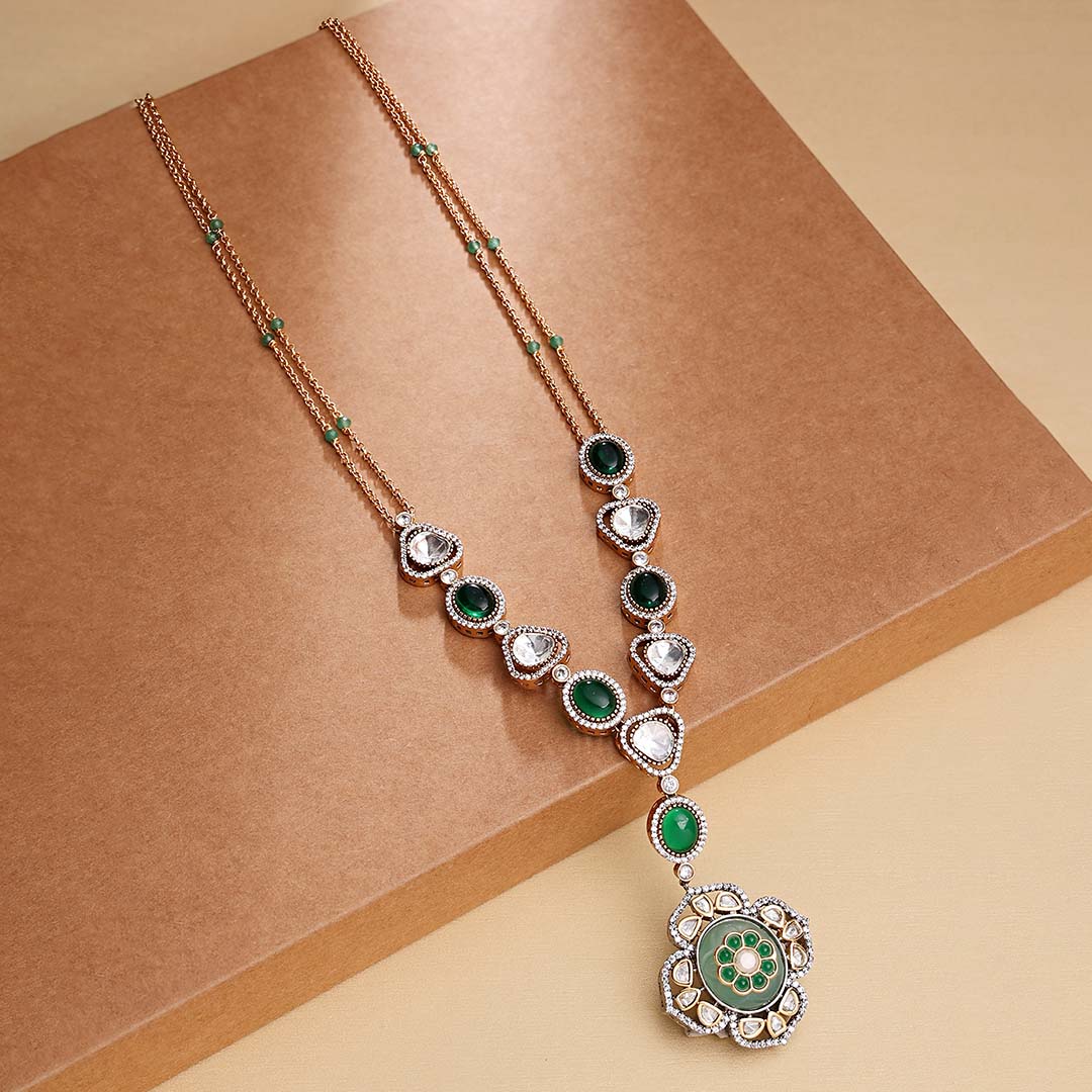 Royal Green Polki Necklace - JAJBR23N 99