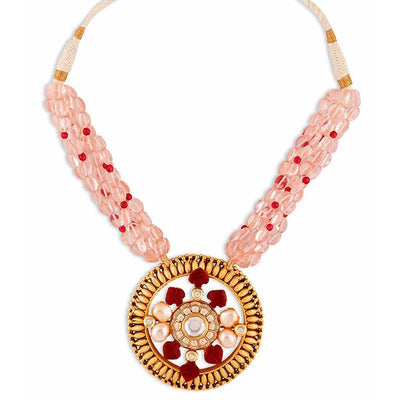 Gold And Red Tone Bespoke Necklace - JBRNMY21