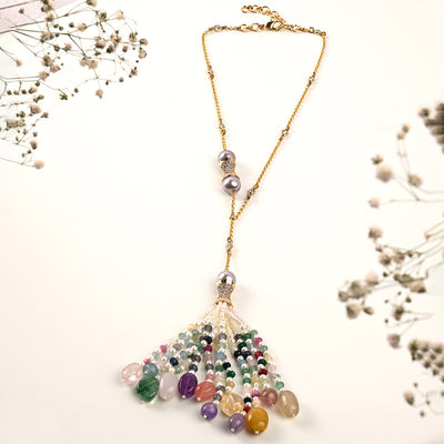 Multi Colour Pearls Necklace - JUJBR23N24