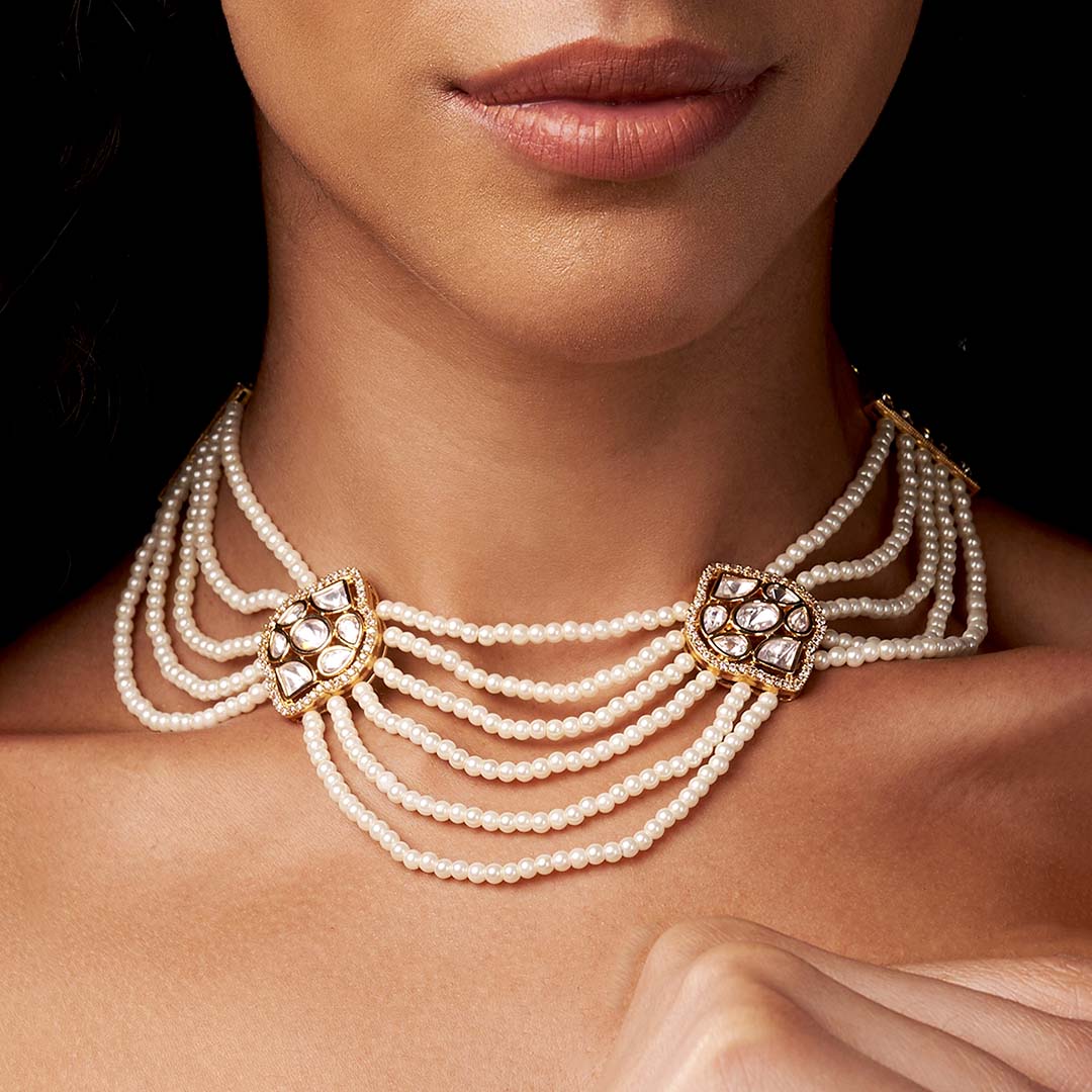 Layers Of Pearl Necklace - JUJBR23N27