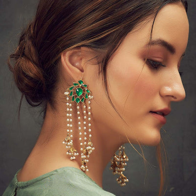 Green Jadau Earrings - MR76TA