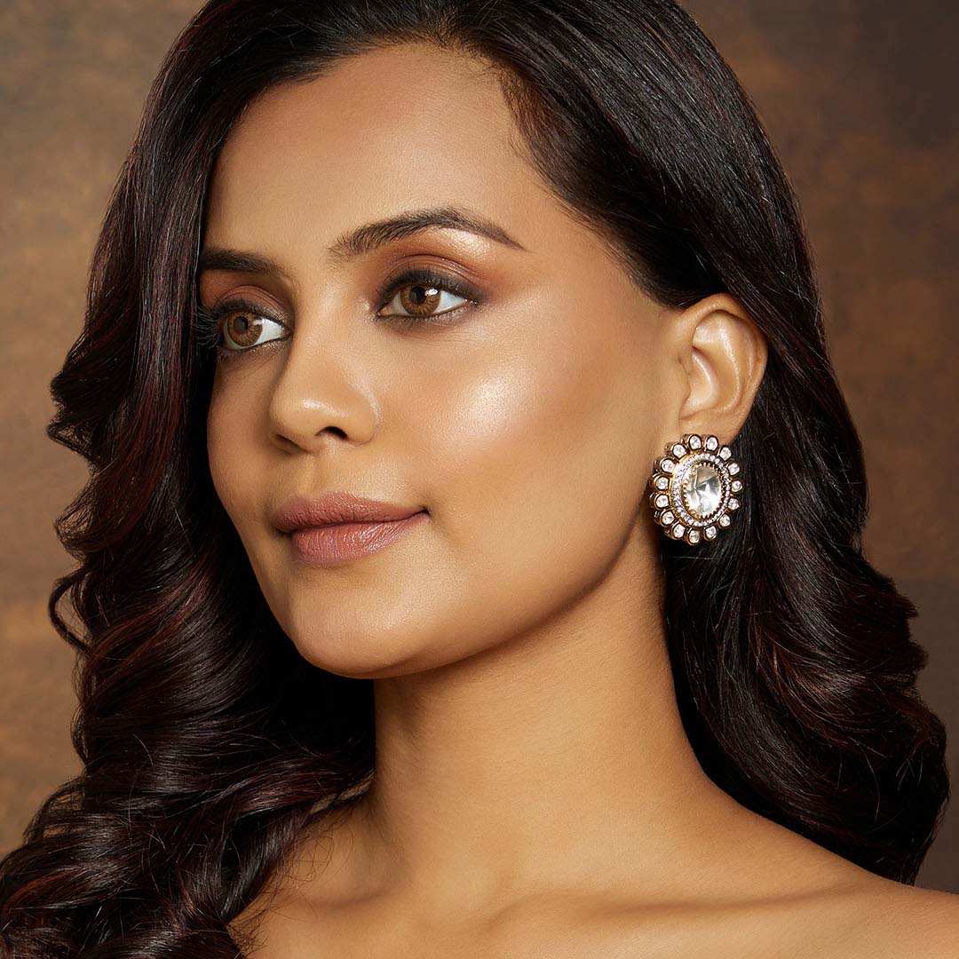 Classic Kundan Polki Stud - MRJBR23ER 74