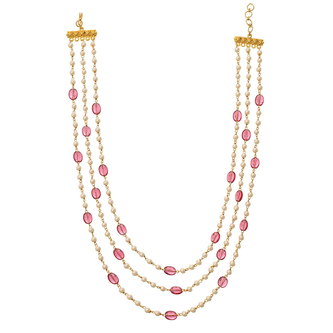 Tourmaline And Pearl Necklace - MS343E