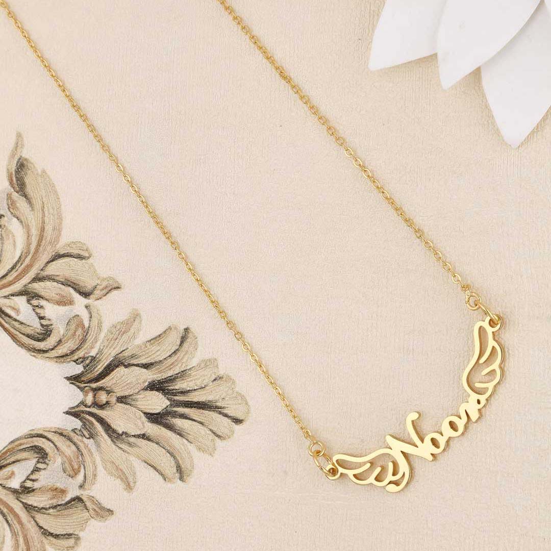 Angle Wings Personalised Name Pendant - S35472
