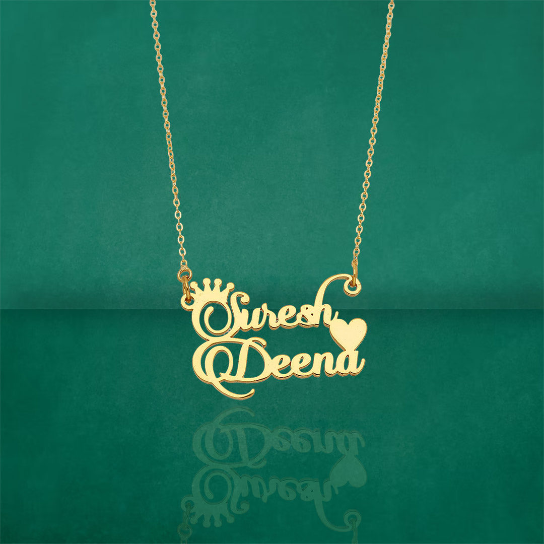 Double Names Personalised Pendant - S35474
