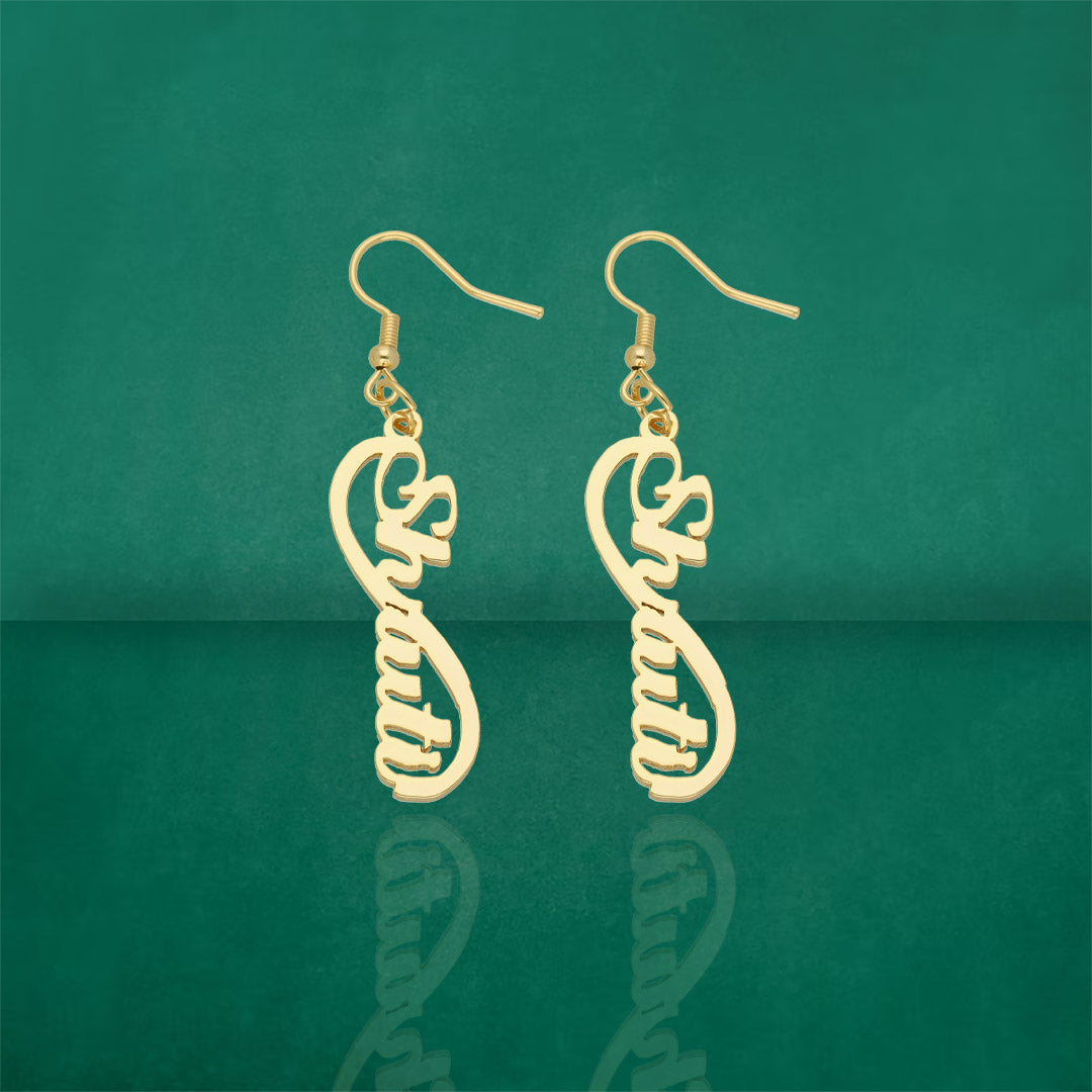 Hoop name earrings with birthstones – MONA BELLA CUSTOM JEWELRY DESIGN