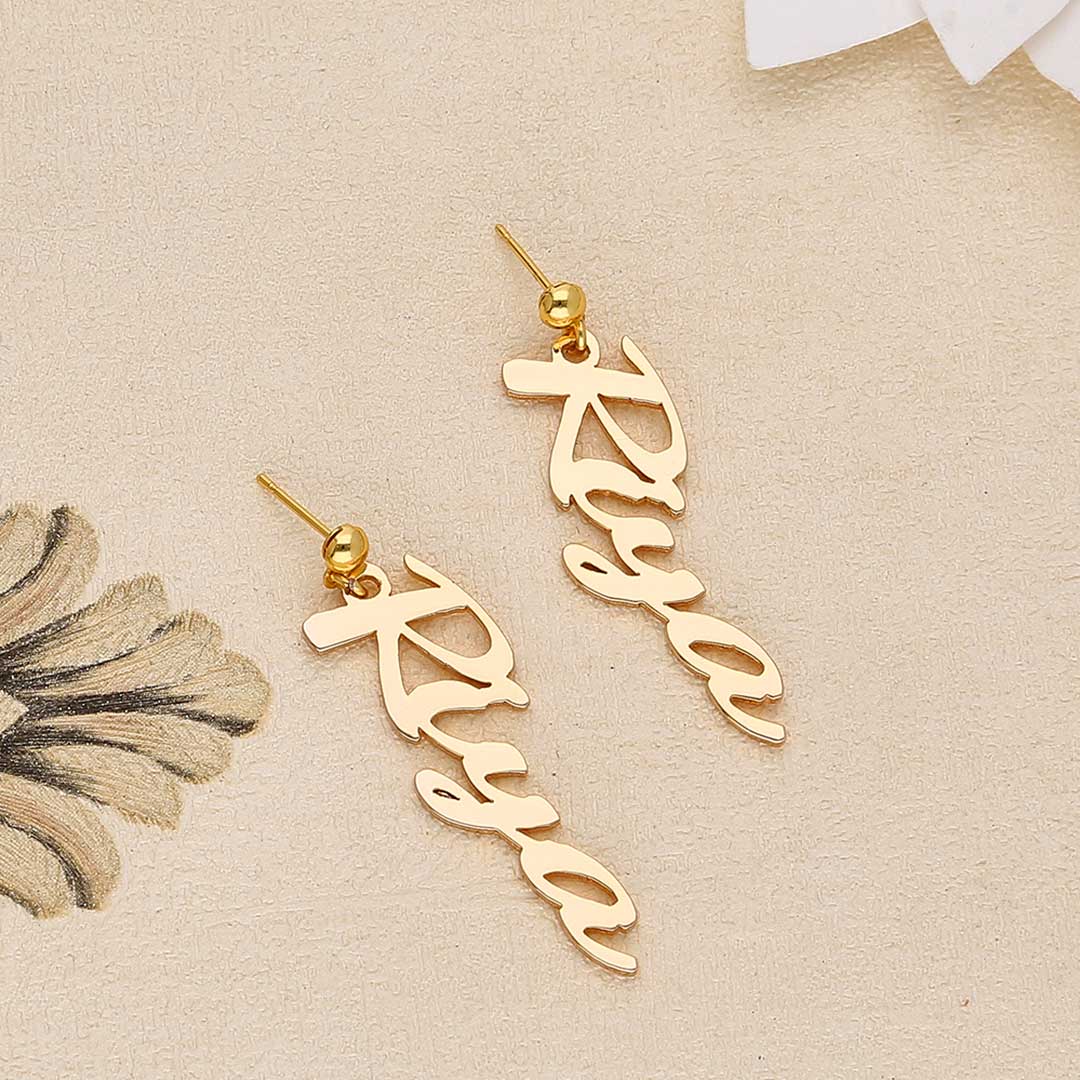 Buy Simply Personalised Name Earrings S35577 – SIA Jewellery