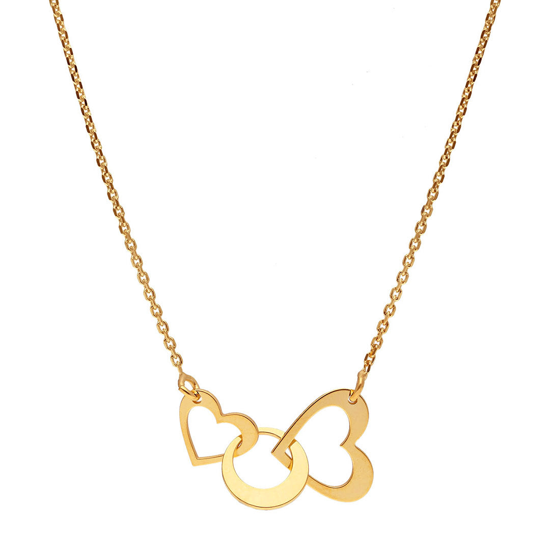92.5 Gold Heart to Heart Pendant - SIA401184