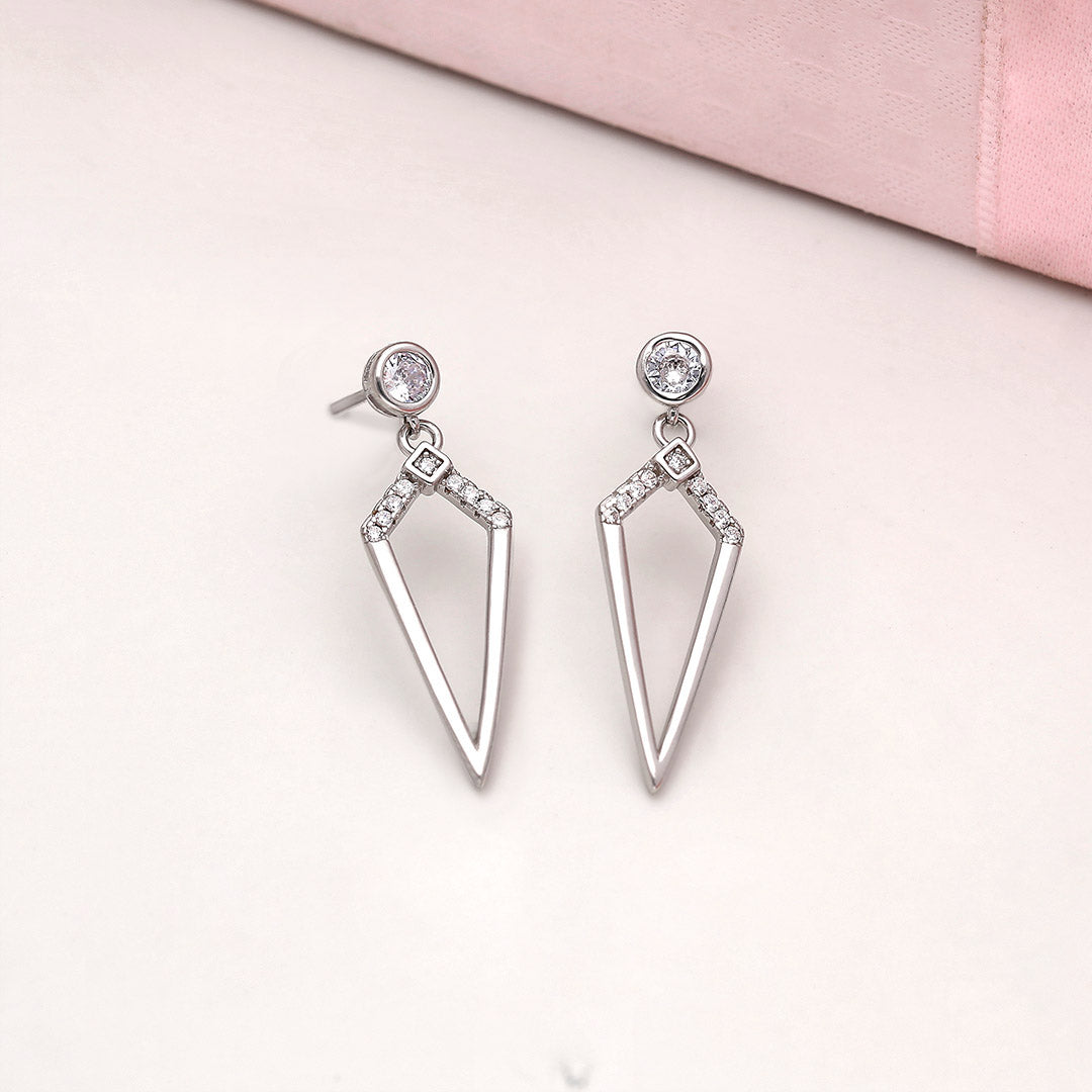 92.5 Silver Dangling Earrings - SIA412644